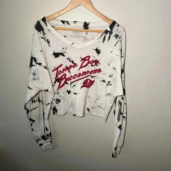 NWT Women's Majestic  Threads Tom Brady Tampa Bay Off-Shoulder Long Sleeve S - Picture 3 of 7